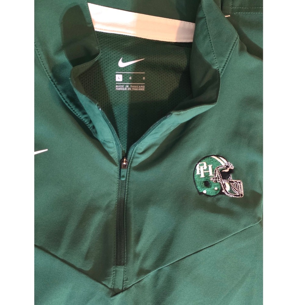 Nike Green PH Football Quarter Zip Short Sleeve Pullover Jacket Mens Large - Picture 4 of 8